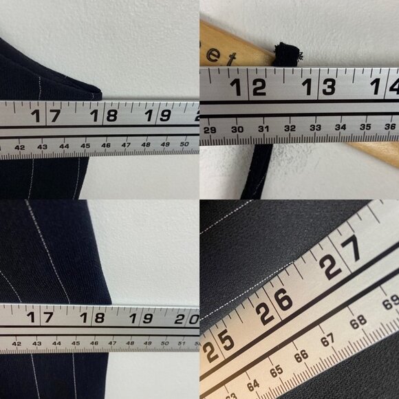 Cupcakes Cashmere Wide Leg Jumpsuit Black Pinstripe Size Medium Revolve‎ Minimal - Picture 12 of 14